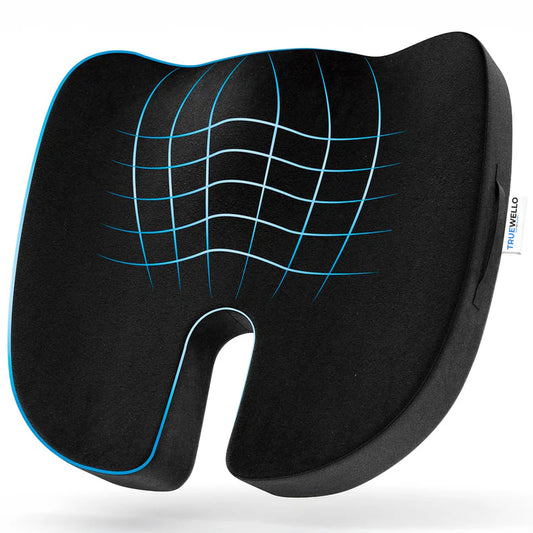 Truewello Orthopaedic Coccyx Seat Cushion – Premium Tailbone Support