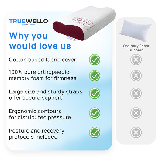 Truewello Orthopaedic Cervical Neck Pillow ( Large Size )