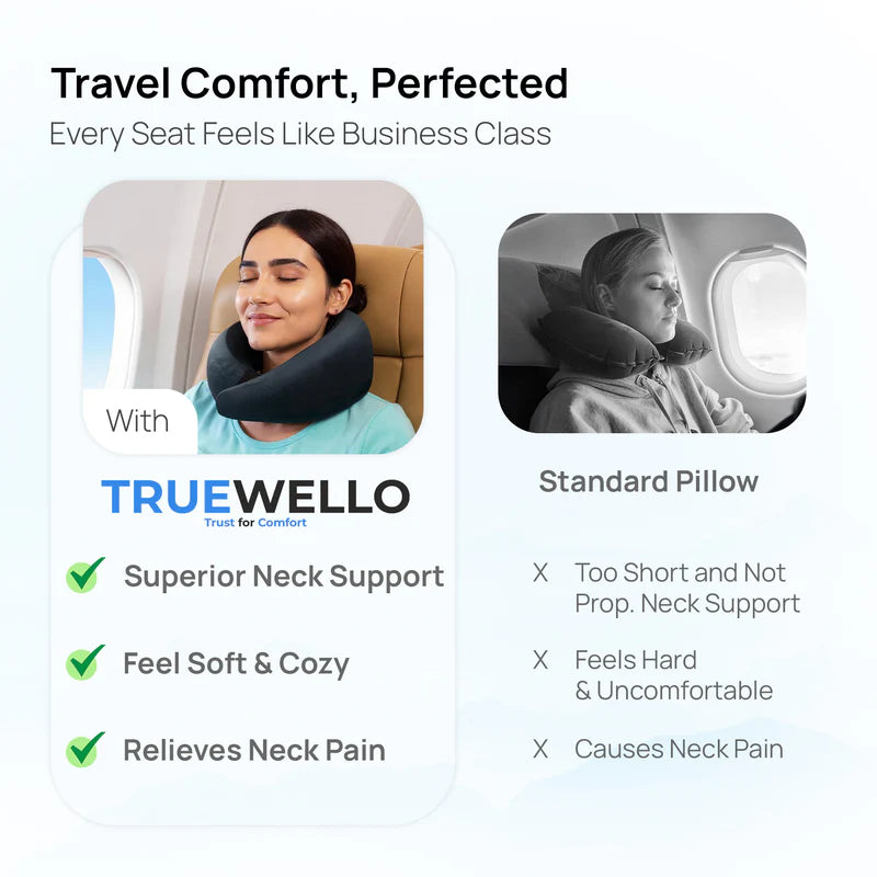 Truewello Travel Neck Pillow – Universal Comfort Anywhere