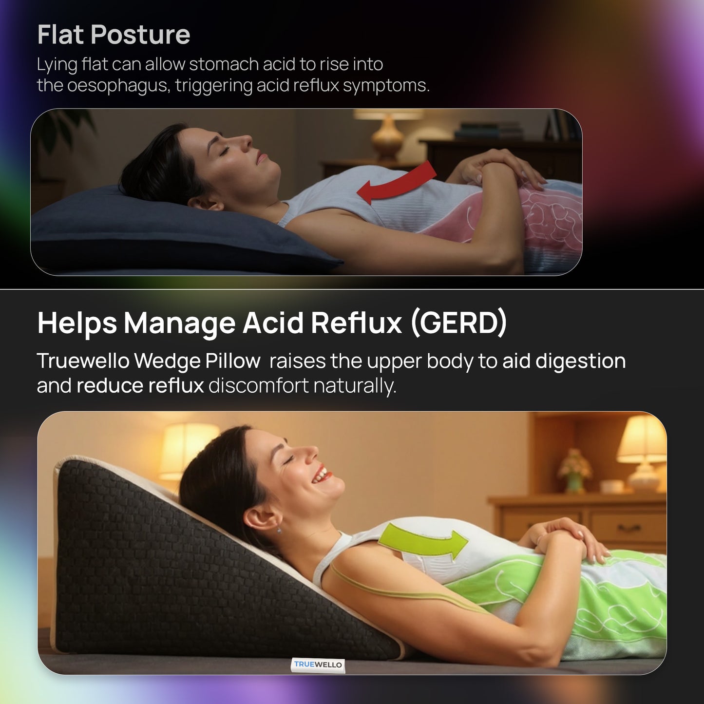 Truewello Orthopaedic Wedge Pillow – Premium Comfort & Support