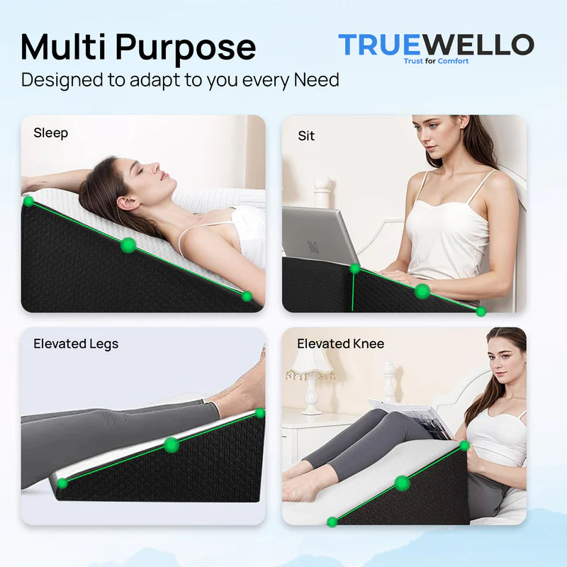 Truewello Orthopaedic Wedge Pillow – Premium Comfort & Support